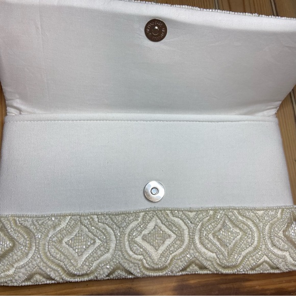 Lulus Effortlessly Glam Ivory Beaded Embroidered Clutch - Picture 4 of 8